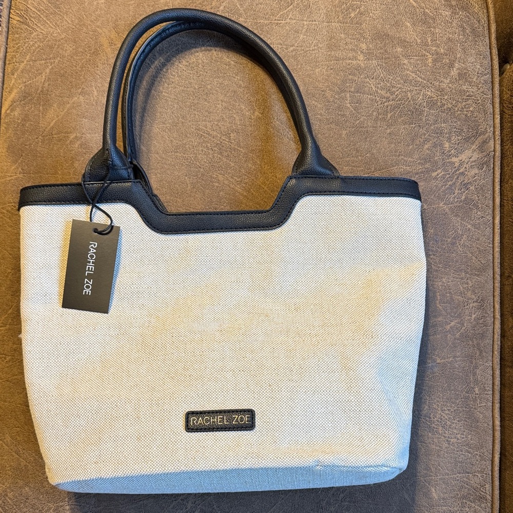 Rachel Zoe Elegant Cream and Black Tote